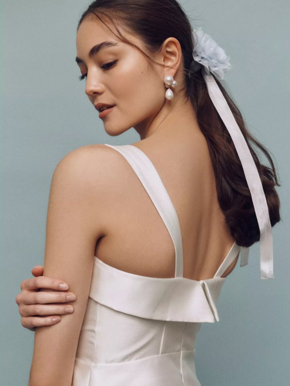 BHLDN Sleeveless Square-Neck Taffeta A-Line Mini Dress - Picture 2 of 9